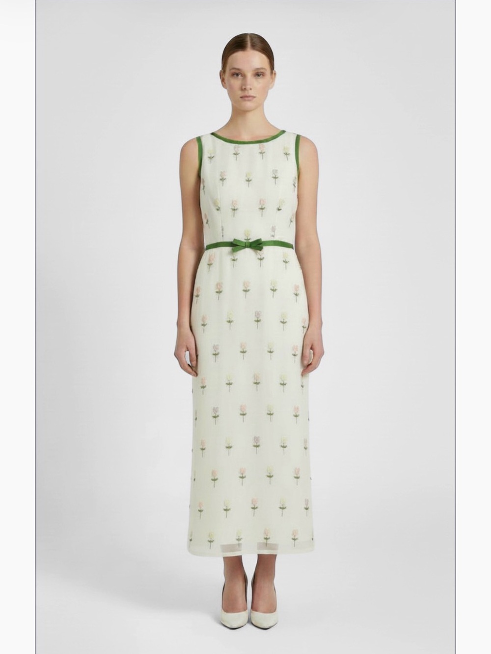 Vintage Rare Embroidered Floral Maxi Dress
